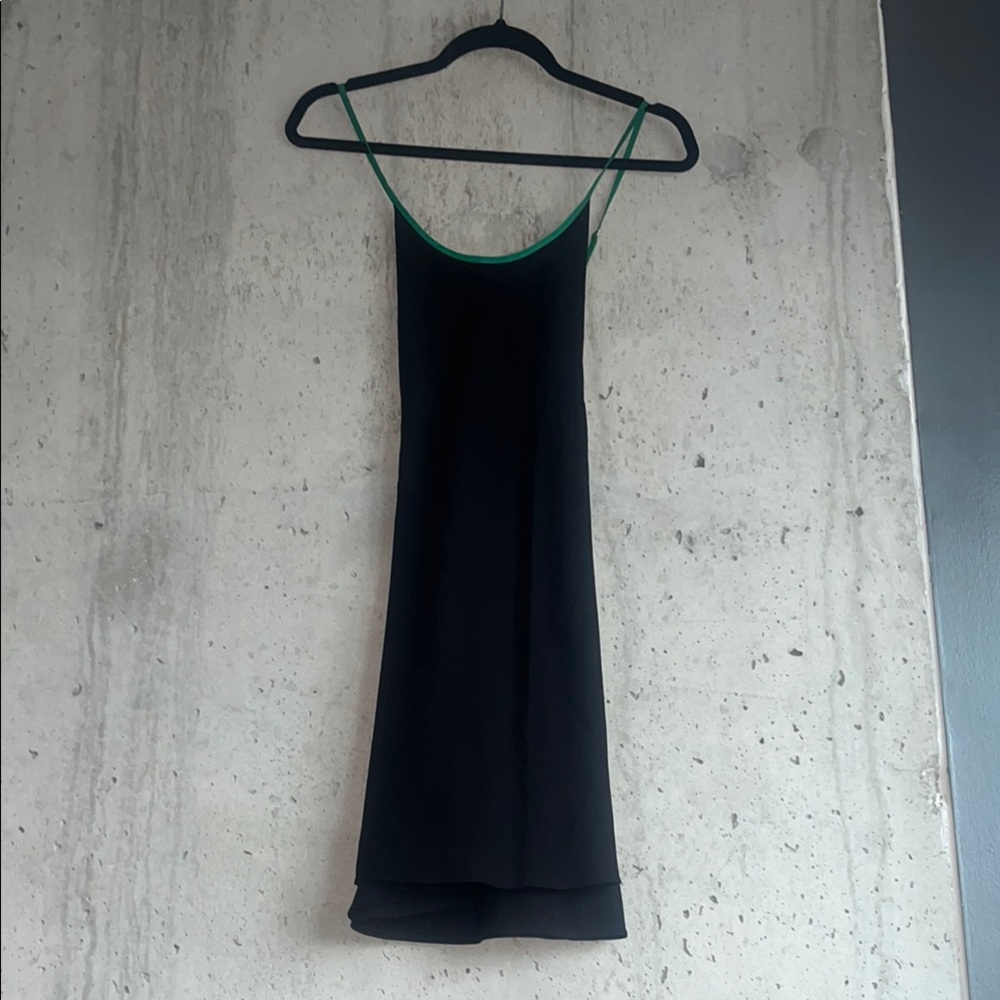 Naven Black Dress with Green Accents